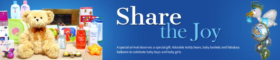 A special arrival deserves a special gift. Adorable teddy bears, baby baskets and fabulous balloons to celebrate baby boys and baby girls